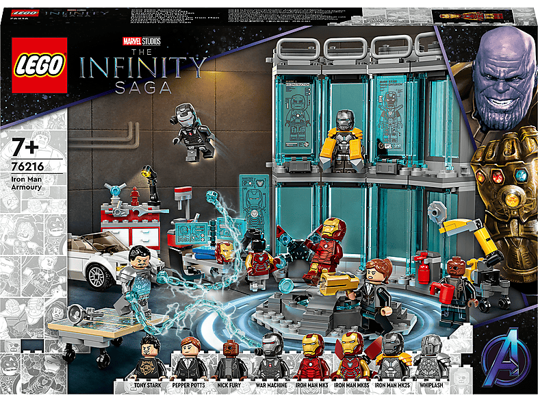 Juego de construcción - LEGO Kit de construcción LEGO® Marvel 76216 Armería de Iron Man (496 piezas), edad recomendada: 7 año(s), 496 piezas — foto 4