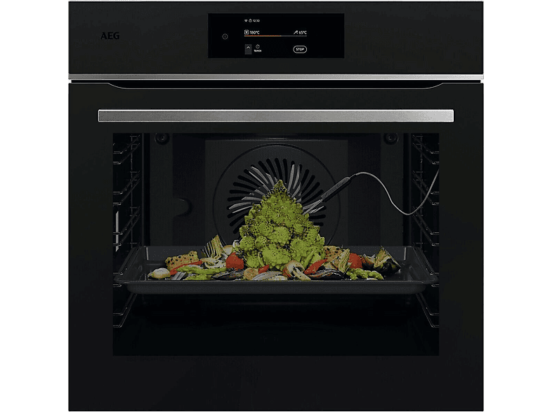 Horno - AEG TE8PB731AT, Multifunción, Pirolítico, 71 l, Cocción asistida, Conectividad, 60 cm, Negro mate