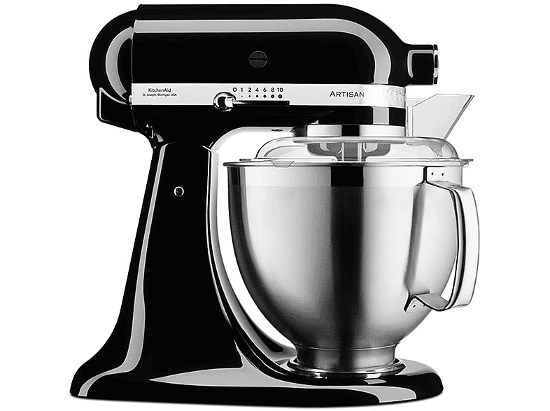 Robot amasador - KITCHENAID 5KSM185PSEOB, 300 W, 4,8 l, Negro — foto 1