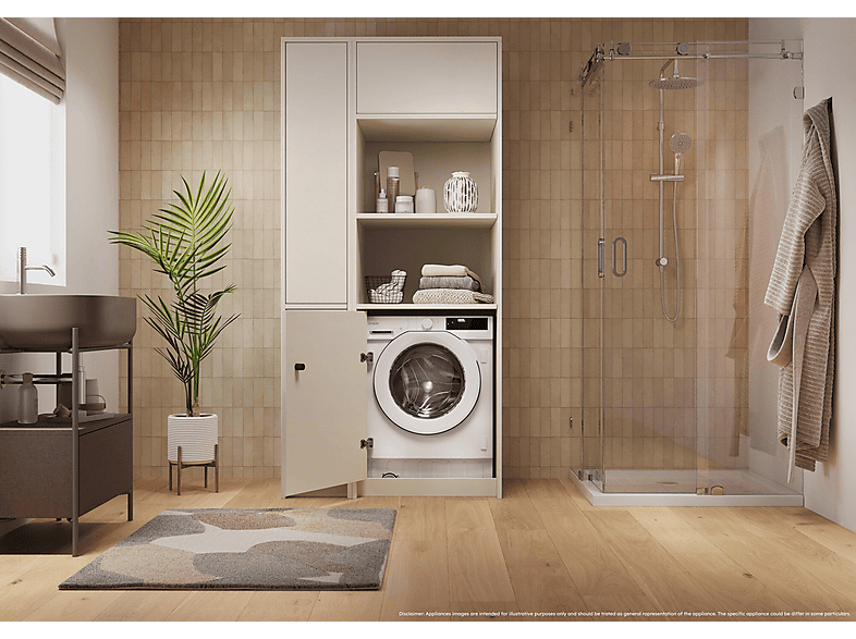 Lavadora integrable - Candy BC448M4D8J-S, 8 kg, Motor Inverter, 1400 rpm, 16 programas, Wi-Fi, Sin Panelar — foto 8