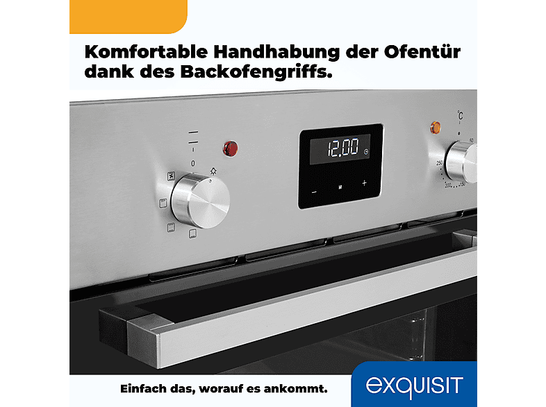 Horno multifunción - EXQUISIT EBE 657-2U, Integrable, 59 l, 59,5 cm, Inox — foto 9