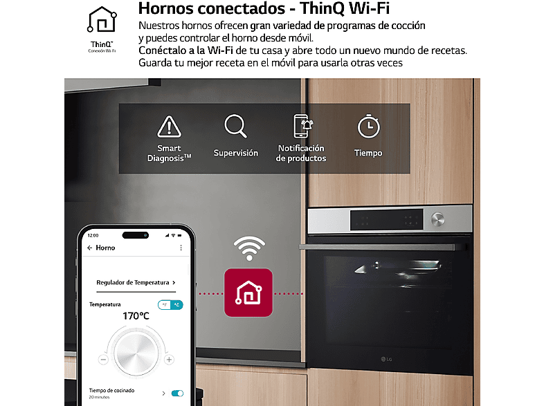Horno - LG WSED7613S, Multifunción, Pirolítico, 76 L, 59.2 cm, EasyClean™, ThinQ™, Acero inoxidable — foto 7