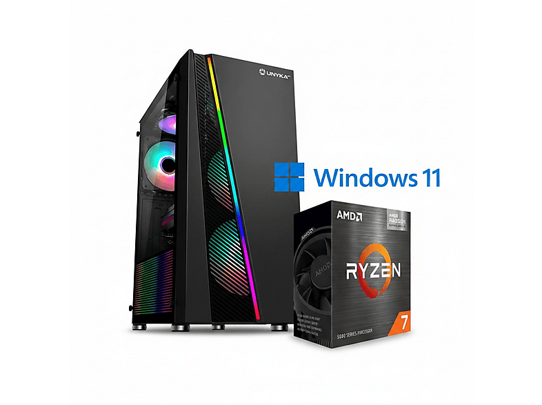 PC Gaming - JOYBE COMPUTERS AMD Ryzen 7 5700G / RAM 32 GB / M.2 Nvme 512 GB SSD / Graphics AMD Radeón RX Vega 8, AMD Ryzen™ 7 5700G, 32 GB RAM, 512 GB SSD, Radeon™ RX Vega 8, Windows 11 Pro, Negro
