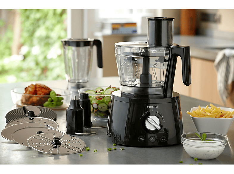 Procesadores de comida - PHILIPS PHILHR777690, 1000 W, 3,4 l, Negro — foto 2
