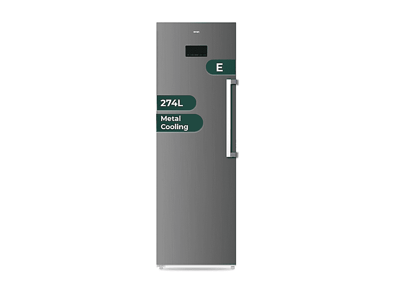 Congelador vertical - SVAN SCV185602ENFDX, 274 l, 185 cm, Inox — foto 1