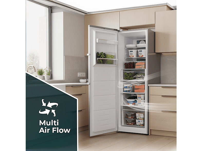 Congelador vertical - SVAN SCV185602ENFDX, 274 l, 185 cm, Inox — foto 2