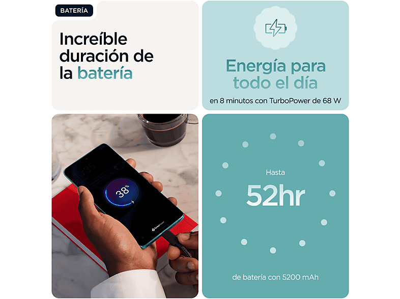 Móvil - motorola edge 60 fusion, Grey, 256 GB, 8 GB RAM, 6.7" pOLED, MediaTek Dimensity 7300, 5200 mAh — foto 14