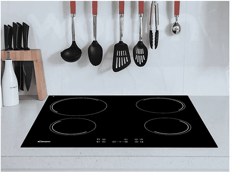Placa de vitrocerámica - CANDY 33801795, 4 zona(s) zonas, 590 mm, Black — foto 8