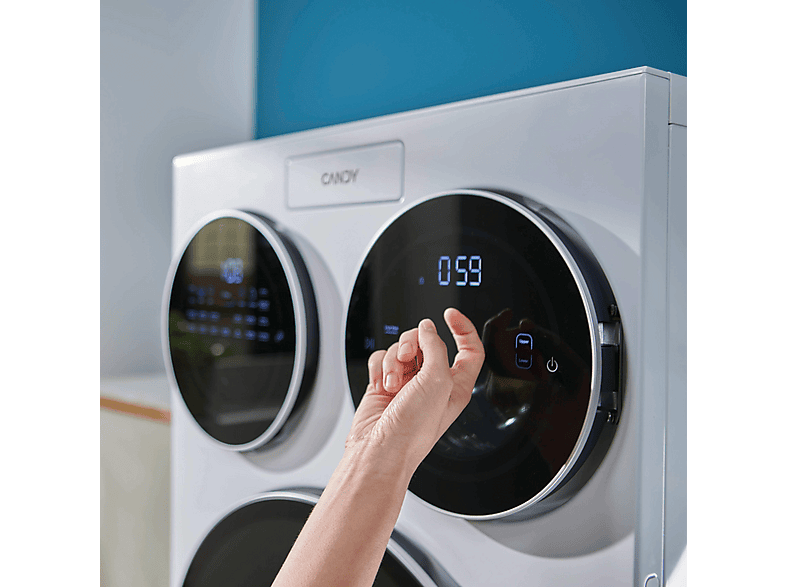 Lavadora carga frontal - Candy Multiwash MQD 410CBL9-37, 10+1+1 kg, 1400 rpm, 20 programas, Triple Tambor, Motor Direct Motion, Wi-Fi, Blanco — foto 8
