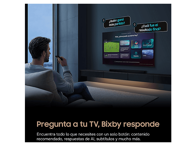 TV QLED 32" - Samsung TQ32Q5FAAUXSP, UHD 4K, Hyper Real, Smart TV, Negro — foto 8