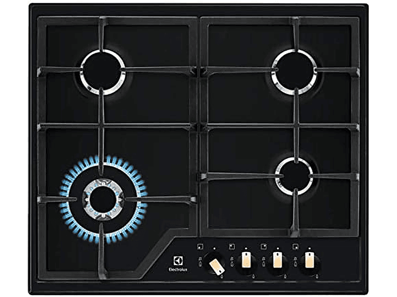 Placa de gas - ELECTROLUX EGS6436RK, 4 zonas, 595 mm, Inox