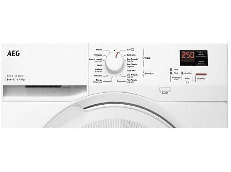 Secadora bomba de calor - AEG AEGTR708L2OZ, 8 kg, 8 programas, Blanco — foto 2