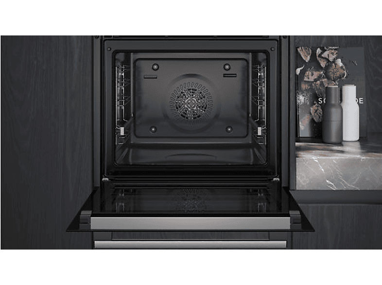 Horno - Siemens HB578GES3, Serie IQ500, Multifunción, Pirolítico e hidrolítico, 71 l, Humid Clean, PerfectCooking 3D, 60 cm, Negro — foto 4