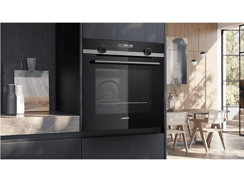 Horno - Siemens HB578GES3, Serie IQ500, Multifunción, Pirolítico e hidrolítico, 71 l, Humid Clean, PerfectCooking 3D, 60 cm, Negro — foto 5