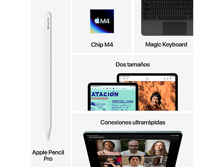 Apple iPad Air (2026), 128 GB, Azul, 13" Liquid Retina, WIFI + CELL, Chip M4, 9 GPU — foto 9