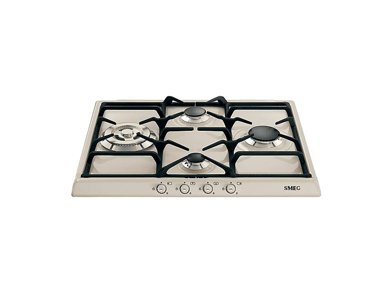 Placa de gas - SMEG  SR764PO, 4 zona(s) zonas, 60 cm, Blanco