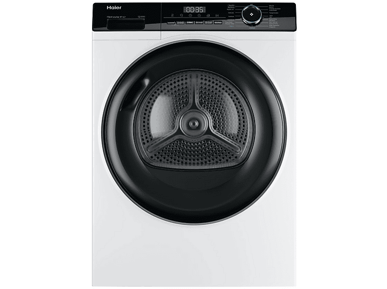 Secadora bomba de calor - HAIER I-Pro Series 3 HD90-A2939, Eléctrico, 9 kg, 15 programas, Blanco — foto 1