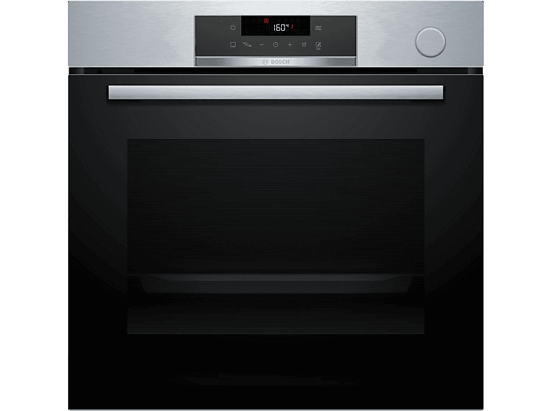 Horno a vapor - Bosch HRG572ES3,Serie 4, Multifunción, Pirolítico y por agua, Función Vapor añadido, Función AirFry, Inox