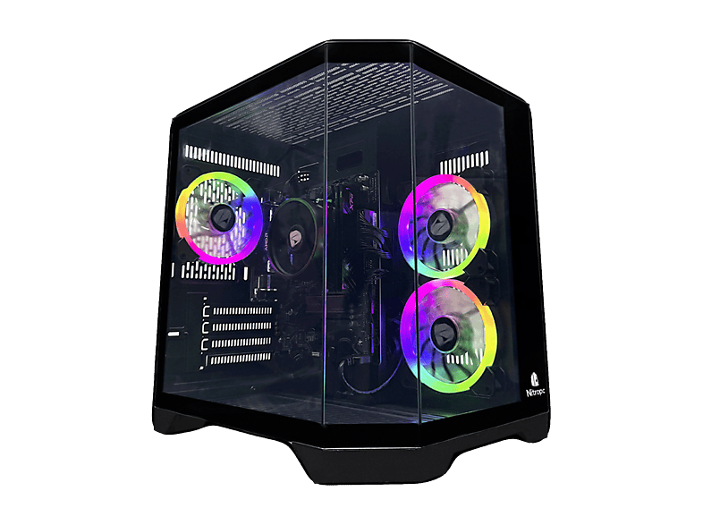 PC Gaming - NITROPC Avanzado, AMD Ryzen 5 3400G (4 núcleos, 8 hilos | 3,7 GHz hasta 4,2 GHz), 16 GB RAM, 480 GB SSD, Radeon™ RX Vega 7, Windows 11 Pro, Negro