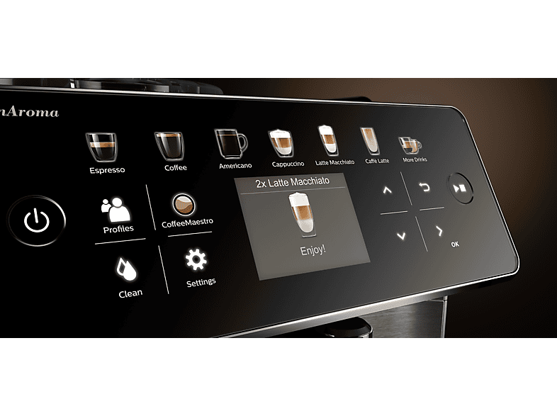 Cafetera Express - SAECO GranAroma, 15 bar, 1500 W, 0,6 l, 2 tazas, Negro — foto 4