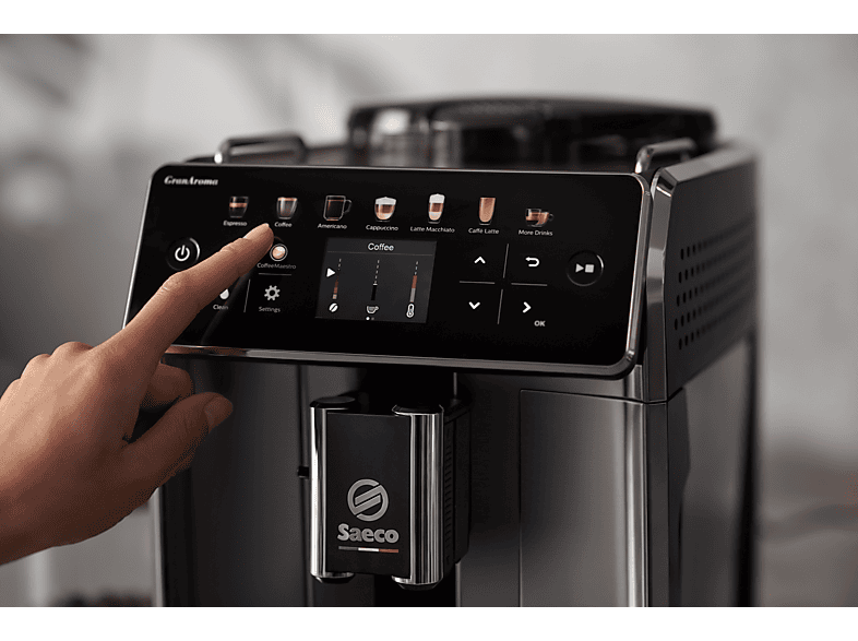 Cafetera Express - SAECO GranAroma, 15 bar, 1500 W, 0,6 l, 2 tazas, Negro — foto 5