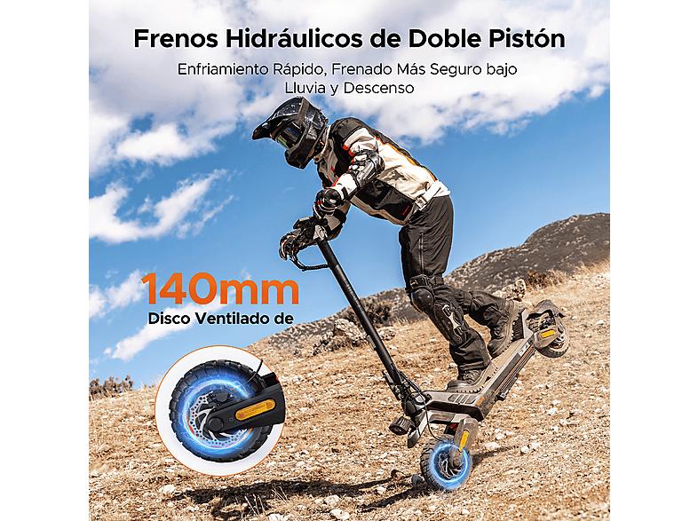 Patinete Eléctrico - ENGWE Y1000, Carga máx. 120 kg, Plata — foto 6