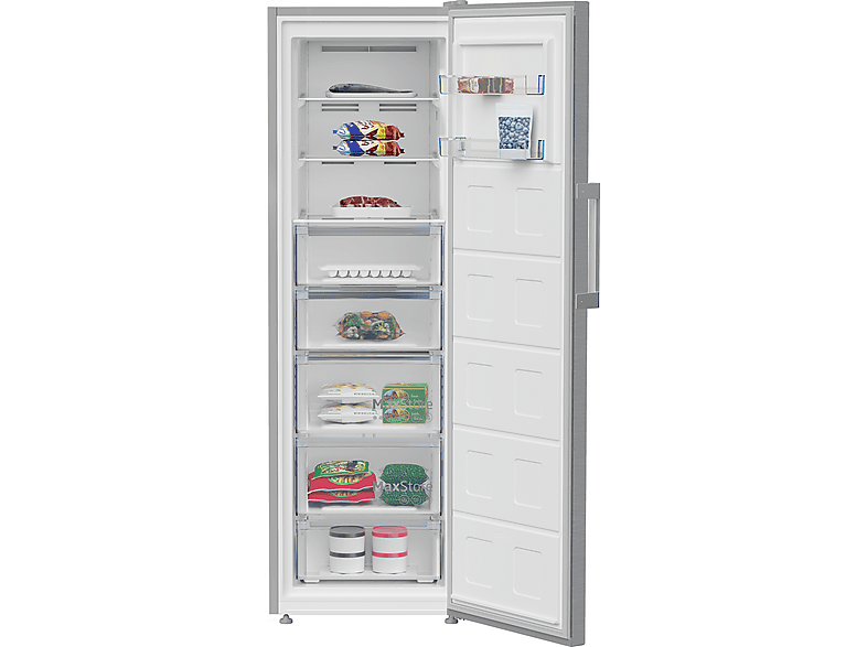 Congelador vertical - BEKO B3RFNE314XB, 313 l, 186,5 cm, Color Inox — foto 3