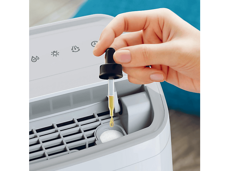 Deshumidificador - PHILIPS 3000 series DE3306/11, 4 l, 150 m³, Blanco, Gris claro — foto 6
