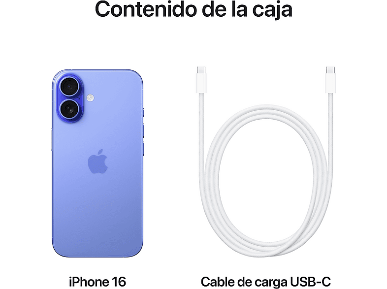 Apple iPhone 16, Azul ultramar, 128 GB, 5G, 6.1 " OLED Super Retina XDR, Chip A18 Bionic, iOS — foto 9