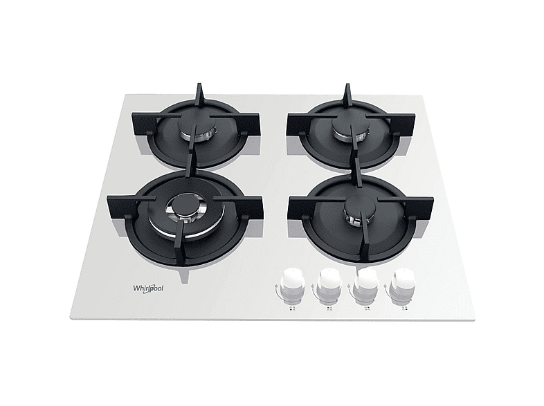 Placa de gas - WHIRLPOOL 307936433, 4 zonas, 590 mm, Negro, Blanco — foto 2