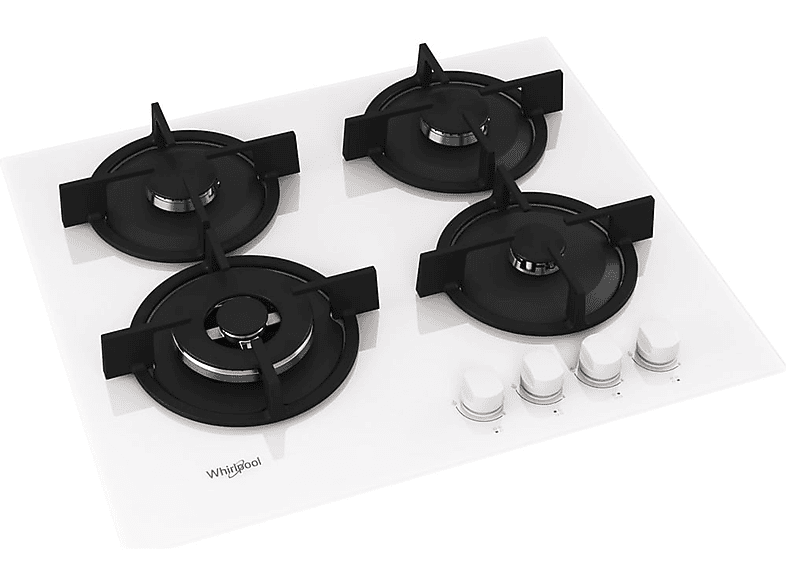 Placa de gas - WHIRLPOOL 307936433, 4 zonas, 590 mm, Negro, Blanco — foto 3