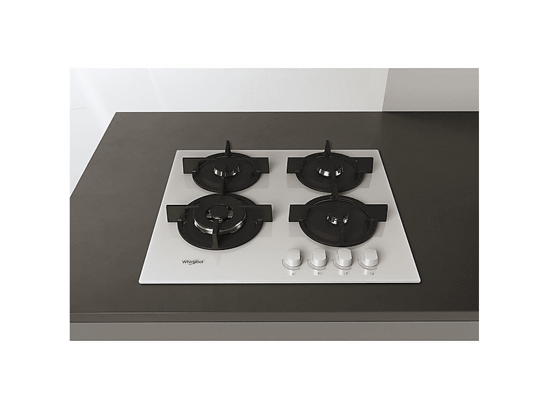 Placa de gas - WHIRLPOOL 307936433, 4 zonas, 590 mm, Negro, Blanco — foto 5