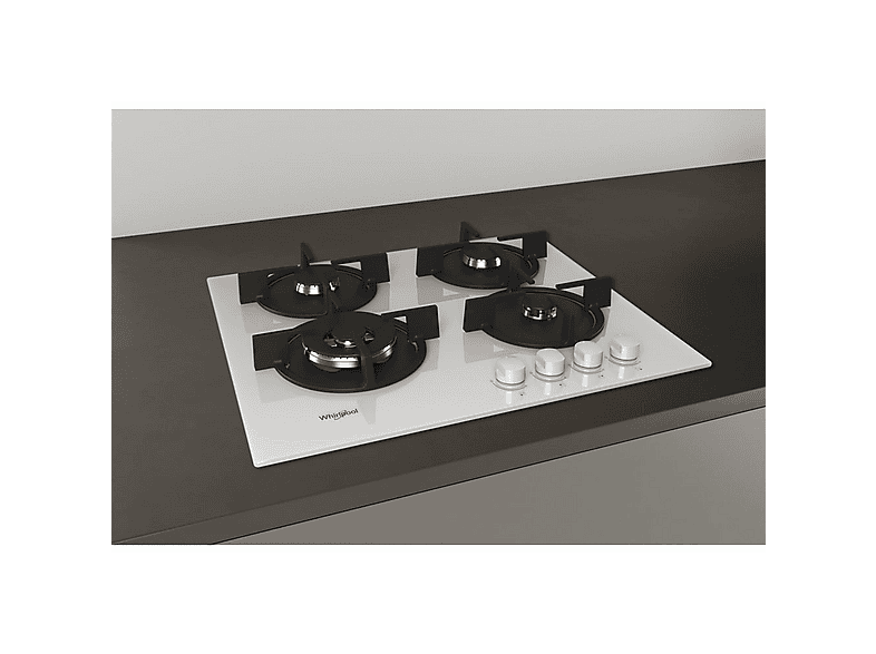 Placa de gas - WHIRLPOOL 307936433, 4 zonas, 590 mm, Negro, Blanco — foto 8