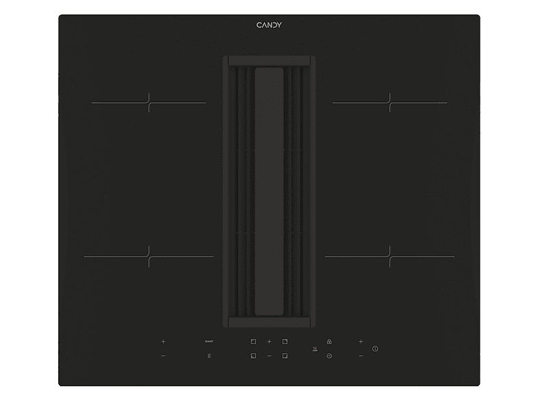 Placa de vitrocerámica - CANDY CIH6I4CF, 4 zone(s) zonas, 59 mm, Negro