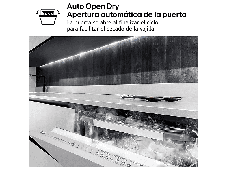 Lavavajillas integrable - LG DB273TX, 14 servicios, 9 programas, 59.8 cm,  Tercera bandeja, QuadWash™, Sin panelar — foto 8