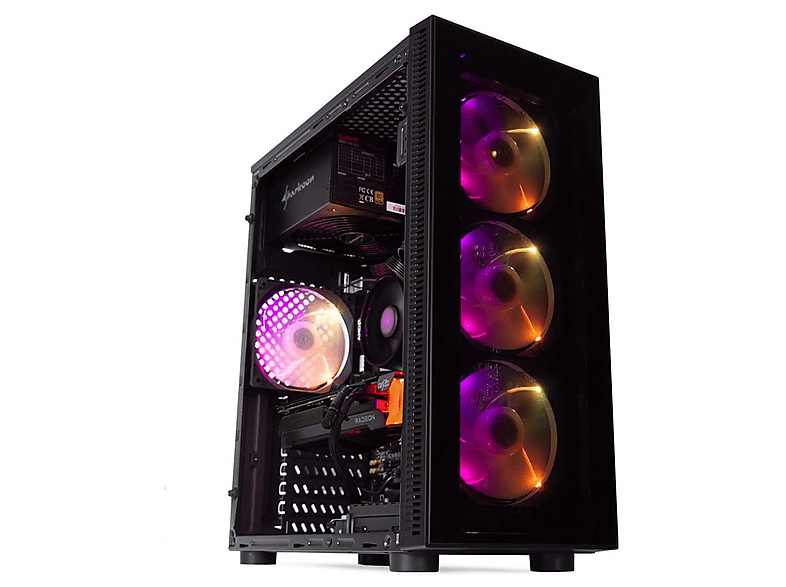 PC Gaming - Arizone Katiusha II, Intel Core i7-11700F de 8 núcleos, con frecuencia base de 2.5 GHz y frecuencia turbo de 4.9 Ghz, 32 GB RAM, 2 TB SSD, GeForce RTX™ 3050, Windows 11 Pro, Negro — foto 1