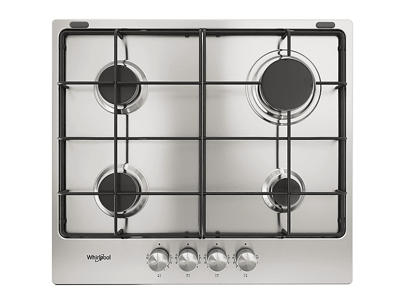 Placa de gas - WHIRLPOOL TGML 650 IX, 4 zona(s) zonas, 580 mm, Acero inoxidable