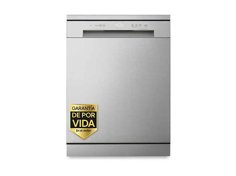 Lavavajillas - LG DF142FV, 14 servicios, 5 programas, 60 cm, QuadWash™, Inverter Direct Drive™, Inox antihuellas — foto 1