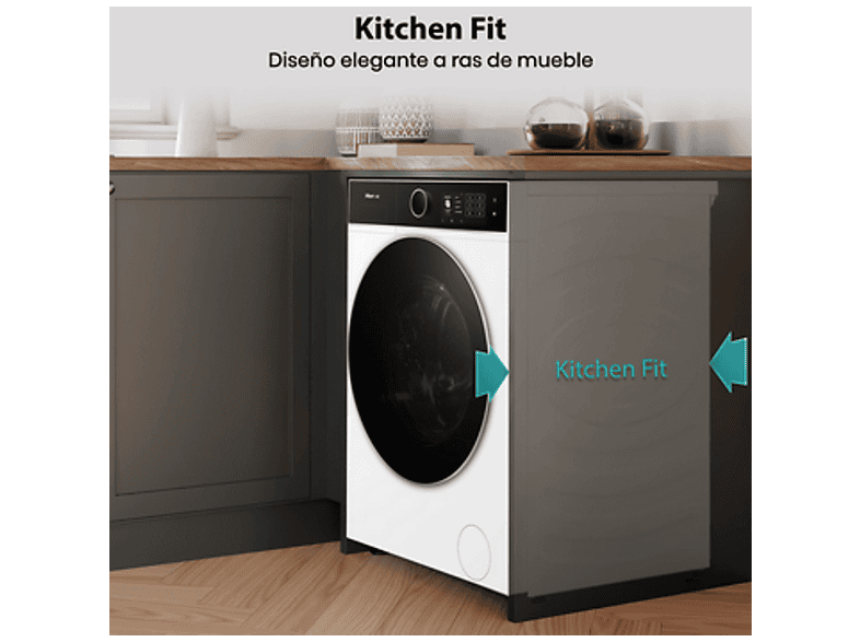 Lavadora secadora - Hisense WD5I1045BWQ, 10.5/6 Kg, iFit, WiFi, Programa especial mascotas, Blanco — foto 14
