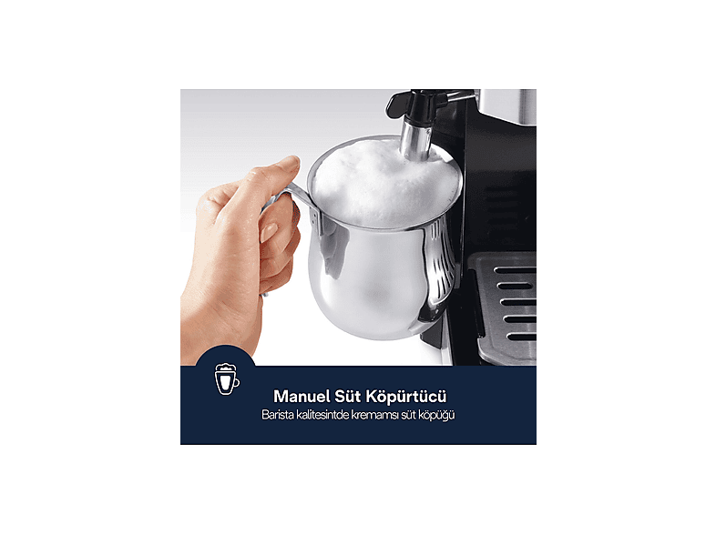 Cafetera express - DELONGHI BCO 421.S, 15 bar, 1750 W, 10 tazas, Negro — foto 4