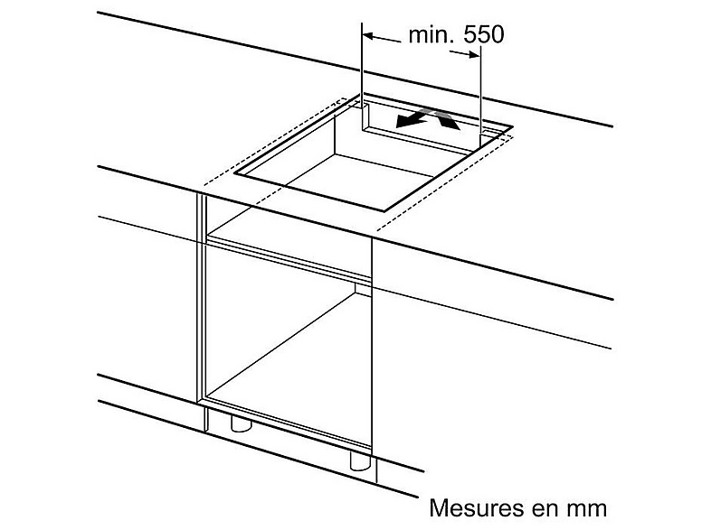 Placa de inducción - BOSCH PUC611AA5E, 3 zonas, 592 mm, Negro — foto 7