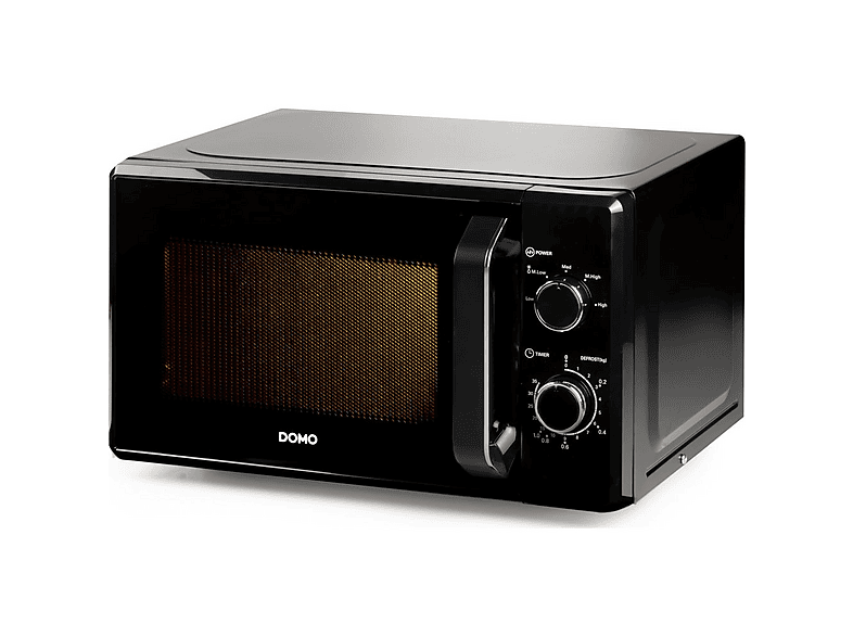 Microondas - DOMO DO2520, 800 W, 5 potencia, 20 l, Negro