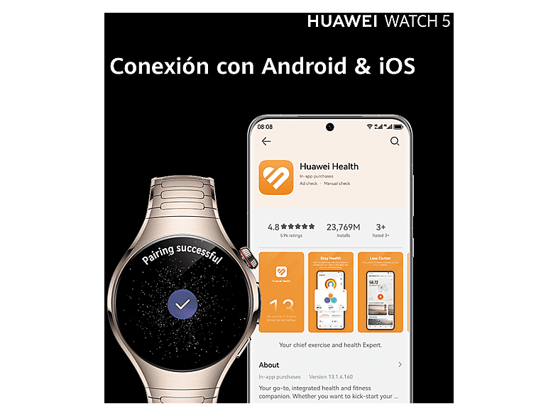 Smartwatch - Huawei Watch 5, 46mm, 32 GB, NFC, Llamadas celulares eSIM, Morado (Ref. 1603264) — foto 10