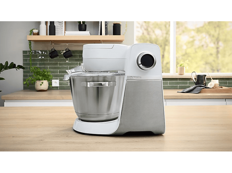 Robot de cocina - BOSCH MUMS6EW22, 1600 W, 5,5 l, blanco, plateado — foto 8