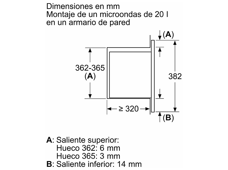 Microondas integrable - Balay BAL3CG6142B4, 800 W, 5 potencia, 20 l, Blanco — foto 5