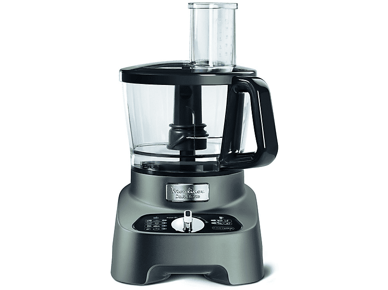 Robot de cocina - MOULINEX FP825E10, 1000 W, 3 l, Negro, Gris — foto 2