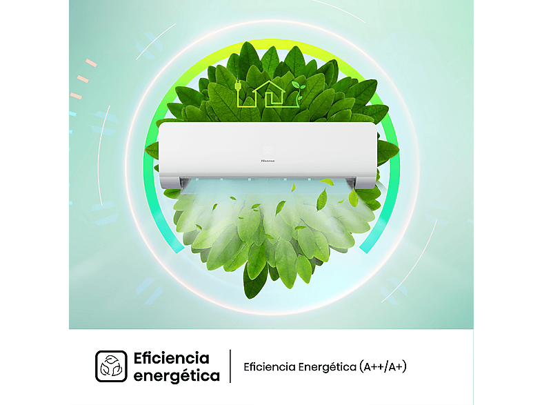 Aire acondicionado Split 1 x 1 - Hisense KC50 Smart Clima, 5000 fg/h, Wi Fi, Autolimpieza, Blanco — foto 6