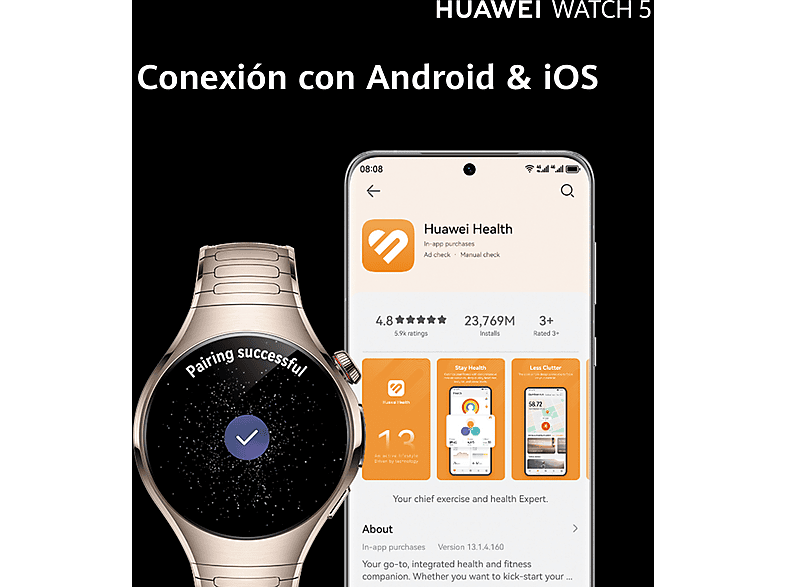 Smartwatch - Huawei Watch 5, 46mm, 32 GB, NFC, Llamadas celulares eSIM, Morado (Ref. 1598838) — foto 6